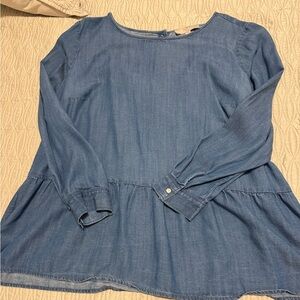 Loft chambray peplum top.